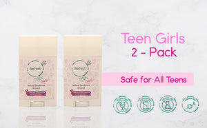 2-Pack All-Natural Deodorants for Kids & Teens