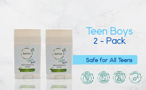 2-Pack All-Natural Deodorants for Kids & Teens